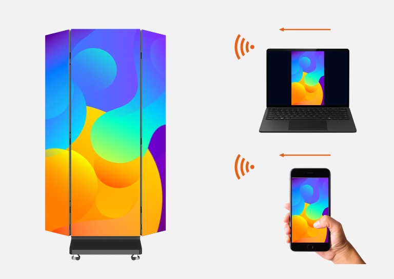 Foldable LED Poster - tri-fold LED poster display-1