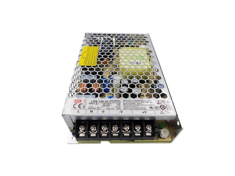 Mean Well LRS-150-24 24V 6.5A 156W switching power supply label closeup